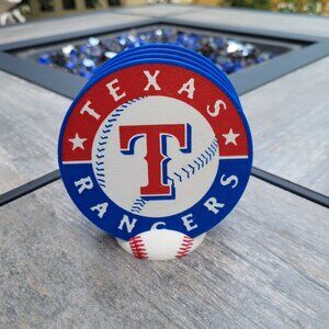 Texas Rangers Coaster Set - 3D Printed - (Set of 4)